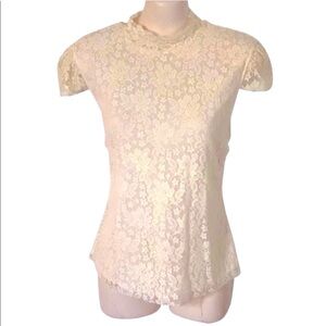 Laundry by Shelli Segal Lace Blouse Size M